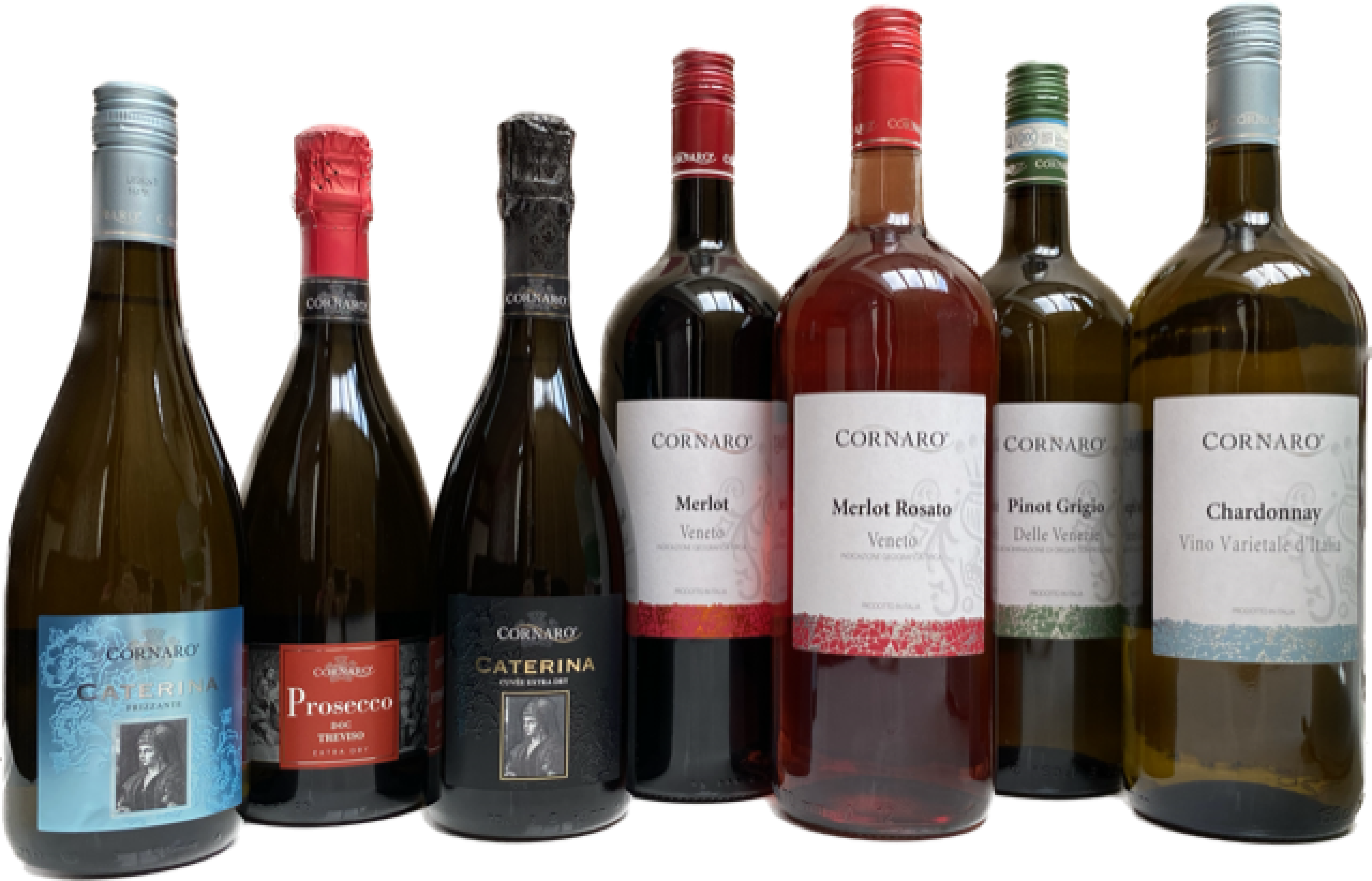 PROBIERPAKET Cornaro Weine und Schaumweine aus Veneto Montelliana. Gewählte 6 Sorten: