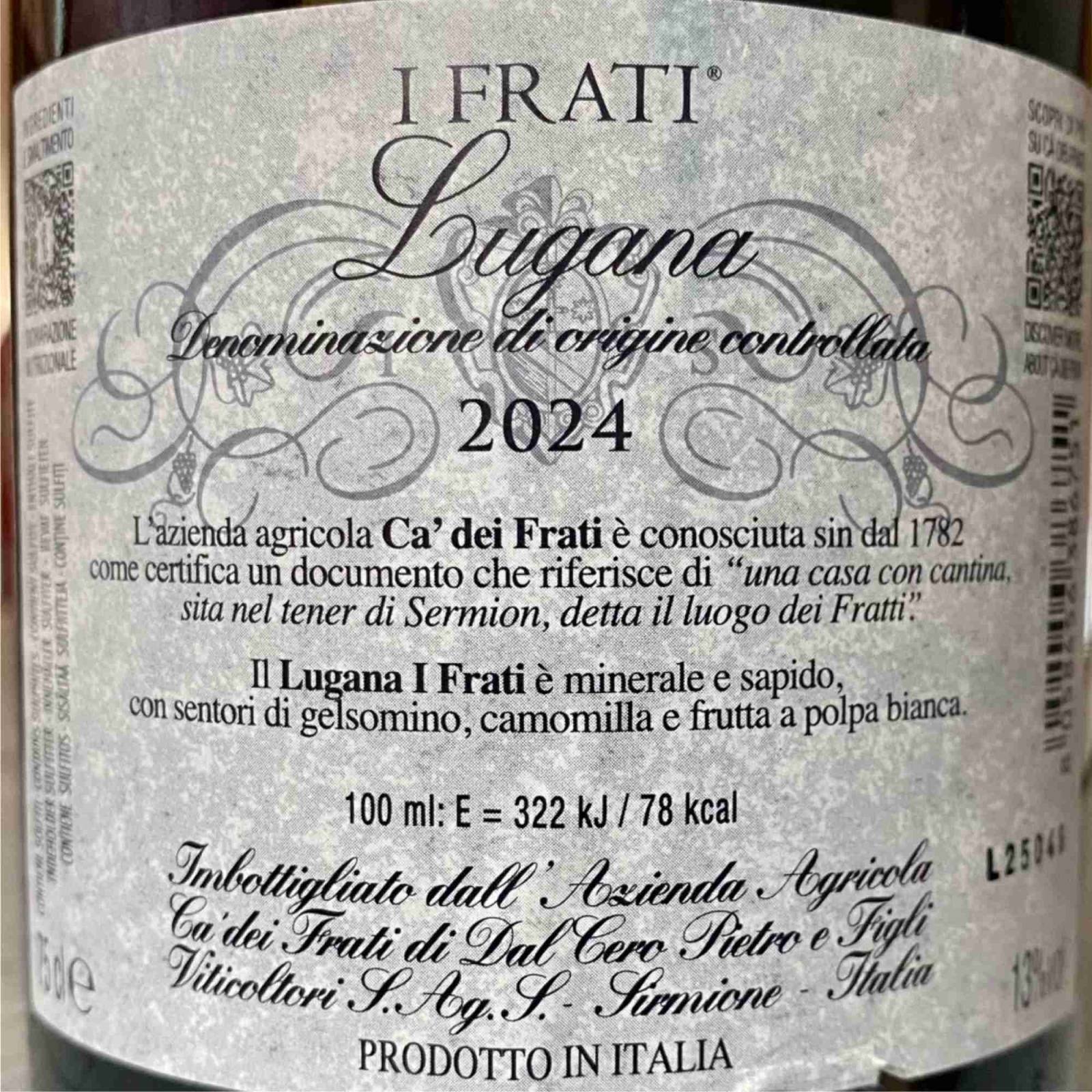 12 Flaschen CA DEI FRATI Lugana bianco i Frati